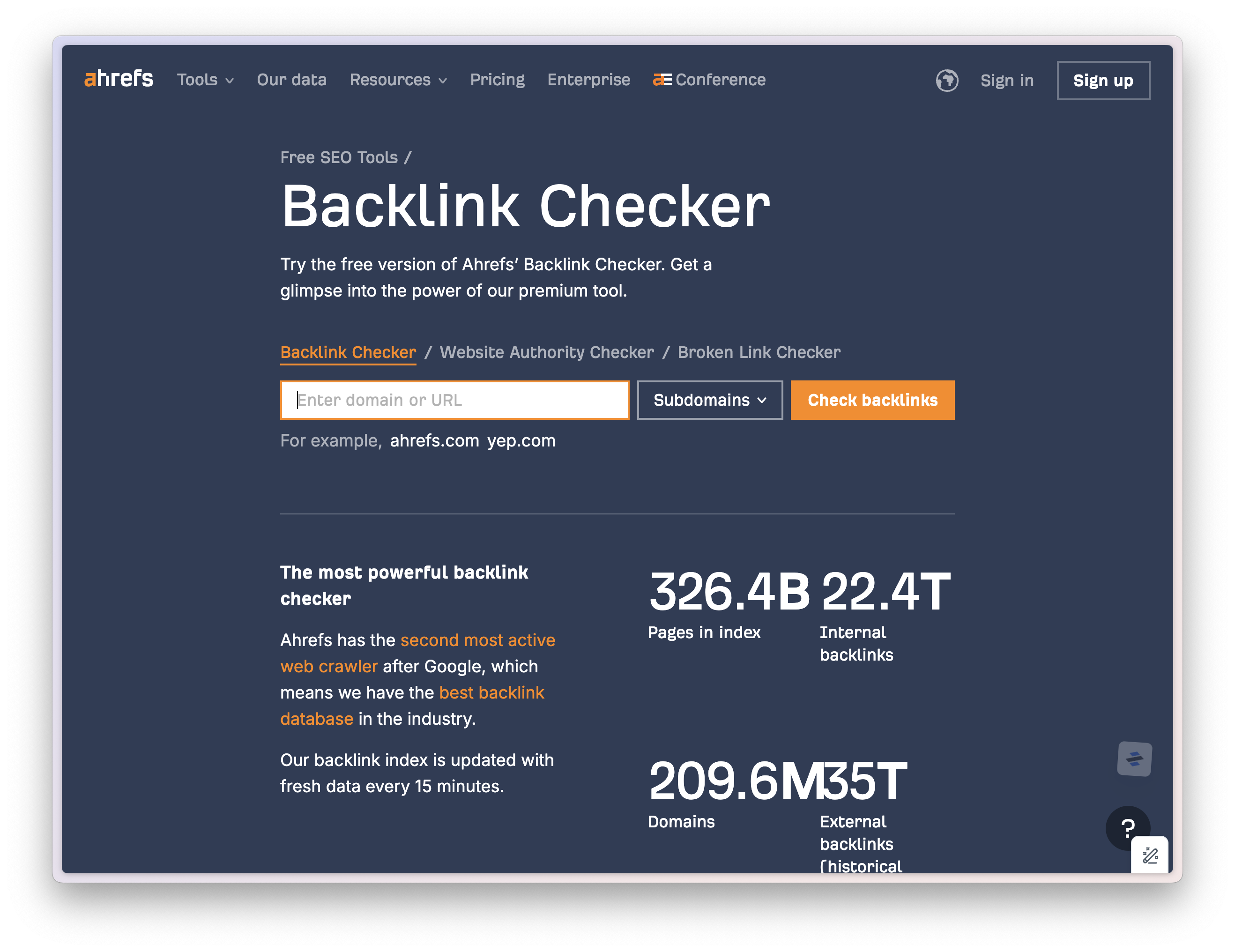 Ahrefs Backlink Checker