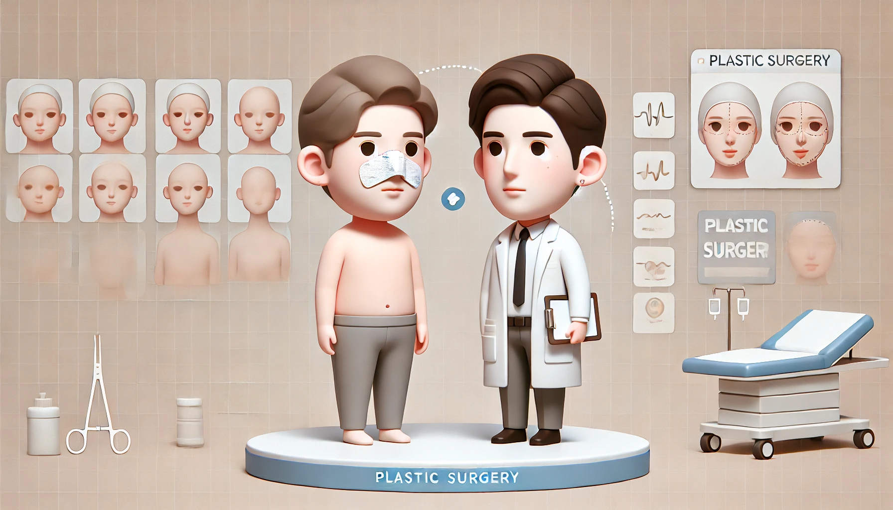 성형 정보 플랫폼 3D 일러스트
