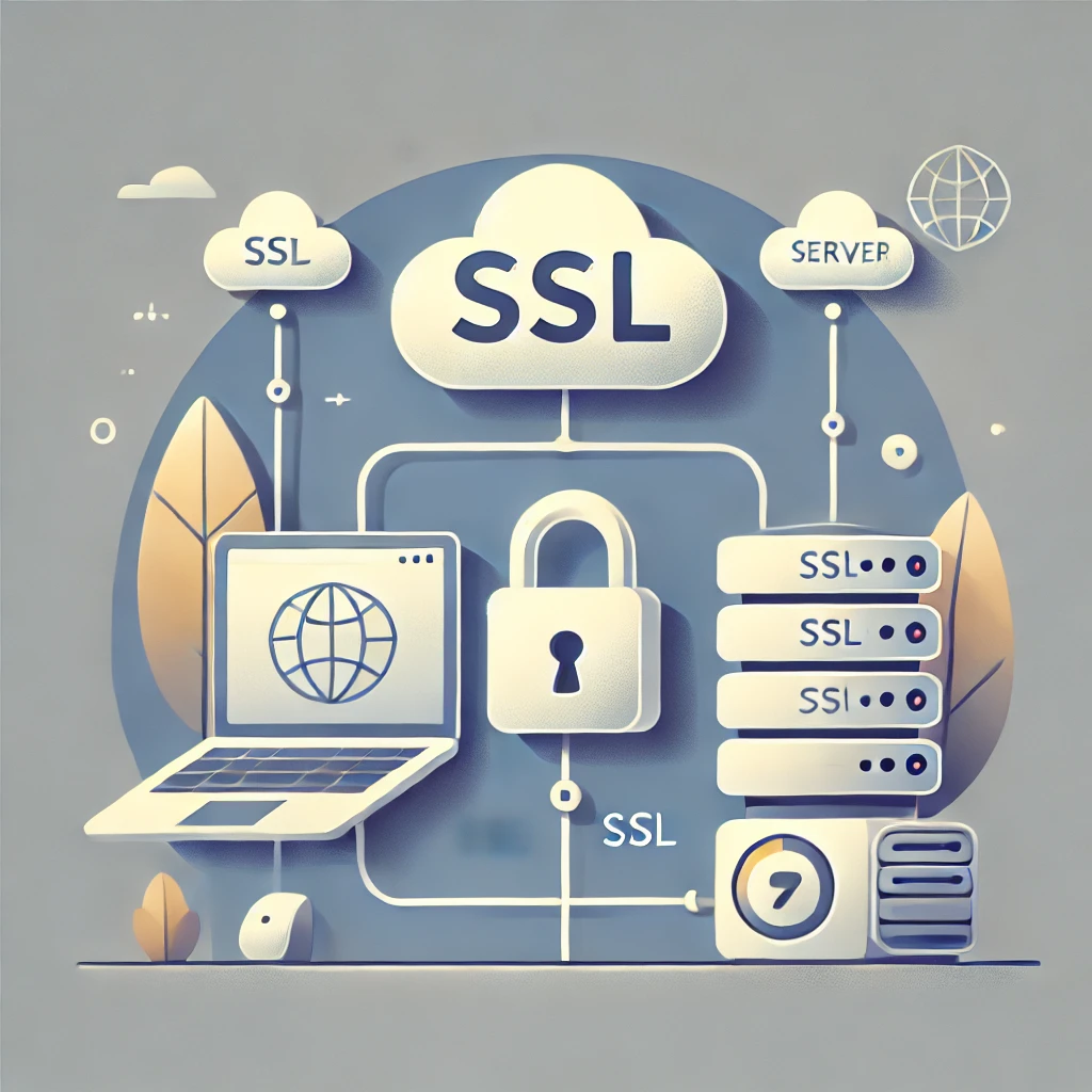 SSL 인증서 설명 뉴모피즘 일러스트